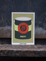 Vooraanzicht Forever Klushuis A5 poster Doorbeits Oranje, cadeau voor alle klussers