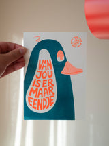 A5 Riso Print - Van Jou is er Maar Eendje