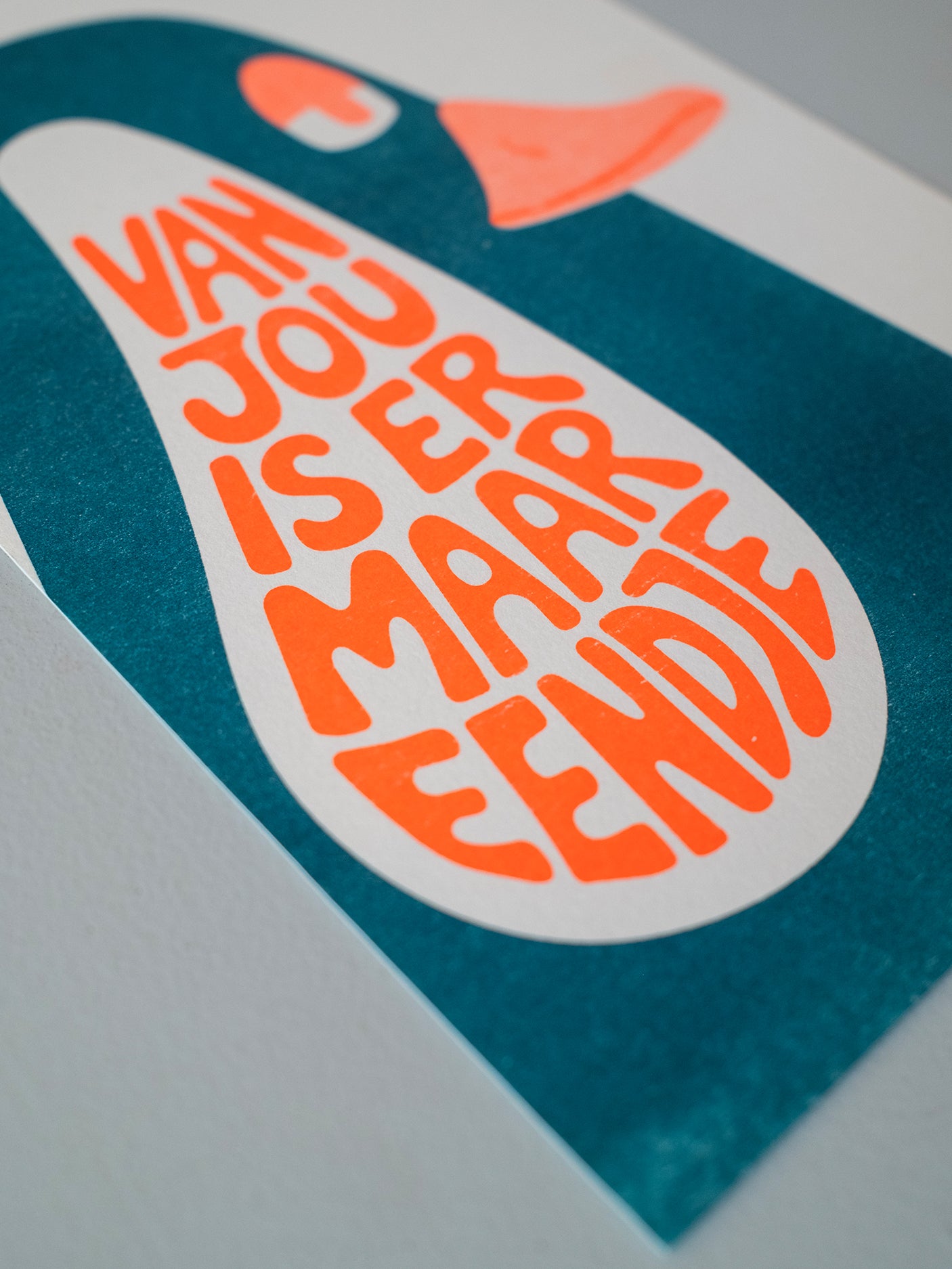 A5 Riso Print - Van Jou is er Maar Eendje
